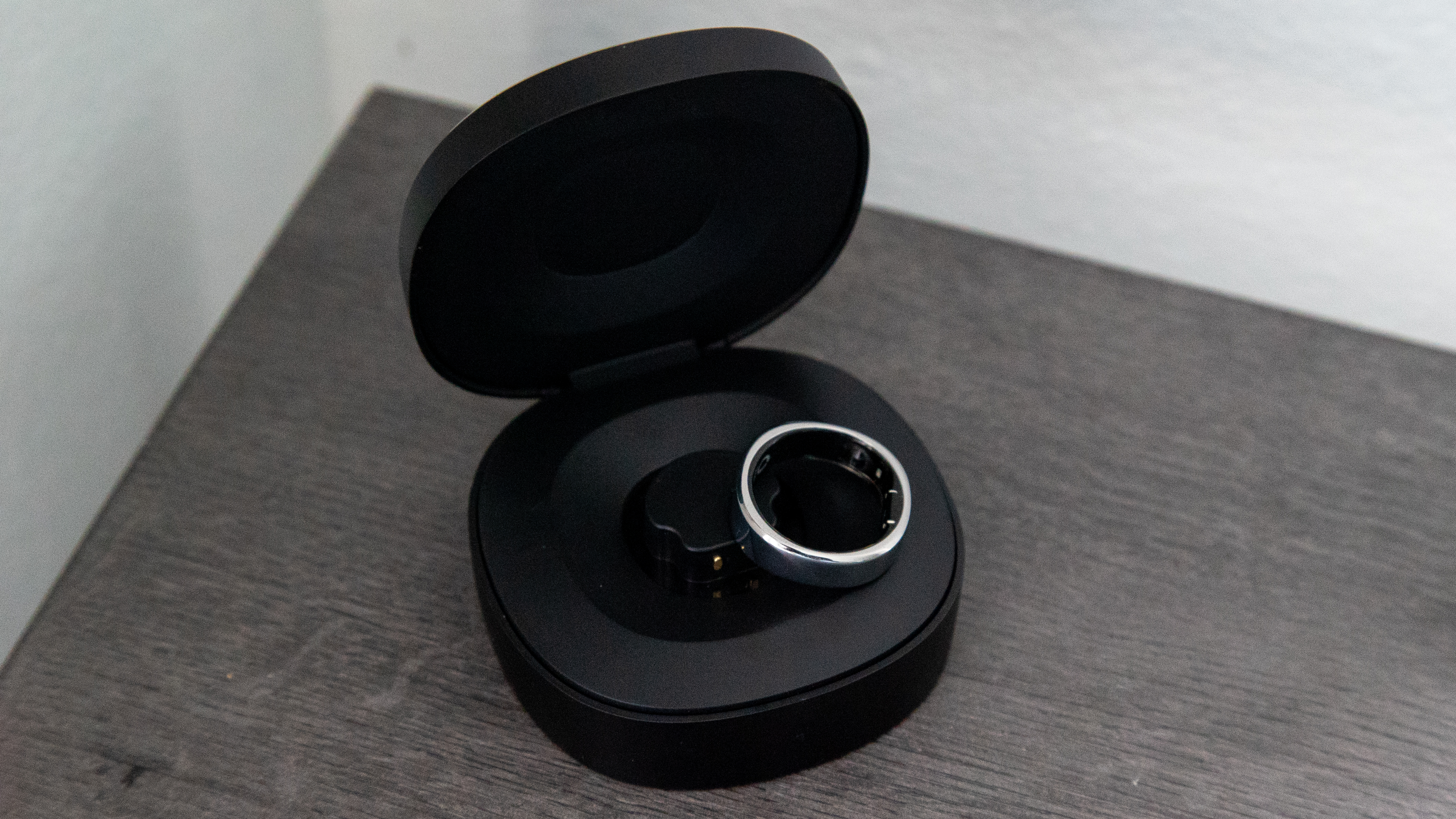 The RingConn Gen 2 Smart Ring inside the charging case