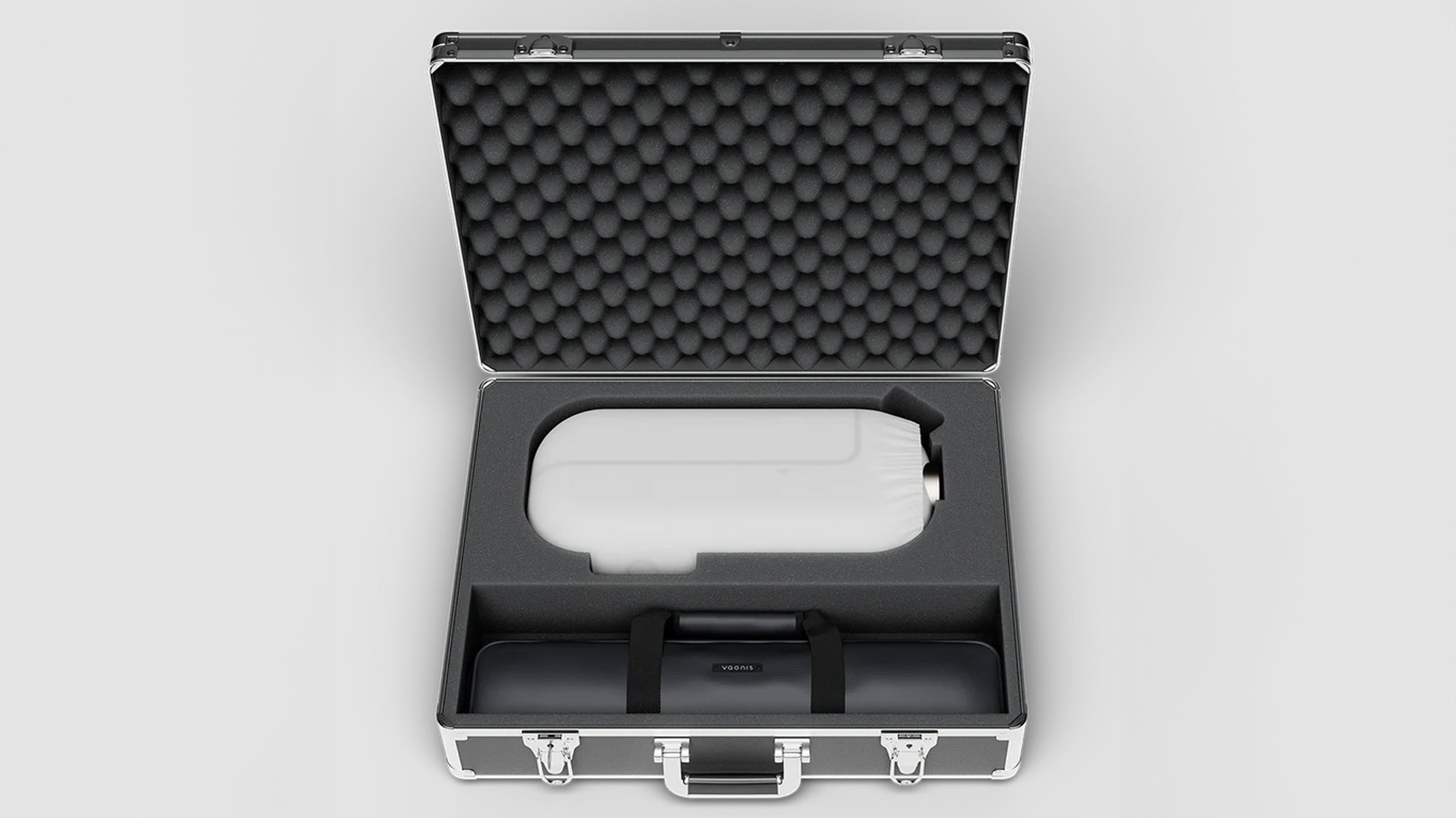 The Vaonis Vespera Pro 2 in the Vaonis carry  case with foam padding.