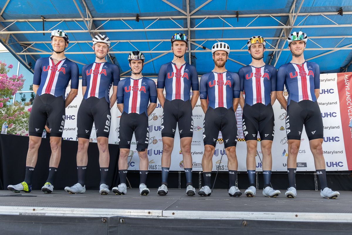 USA Cycling fielded a composite team of both experienced (i.e., Mateo Jorgenson, Movistar) and rising talents like Caleb Clauson who won the best young rider's jersey at all three of the major US Stage races this year.