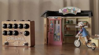 Crazy Tube Circuits Orama: the orange/peach coloured pedal combines classic preamp and fuzz circuits and promises a wide range of sounds