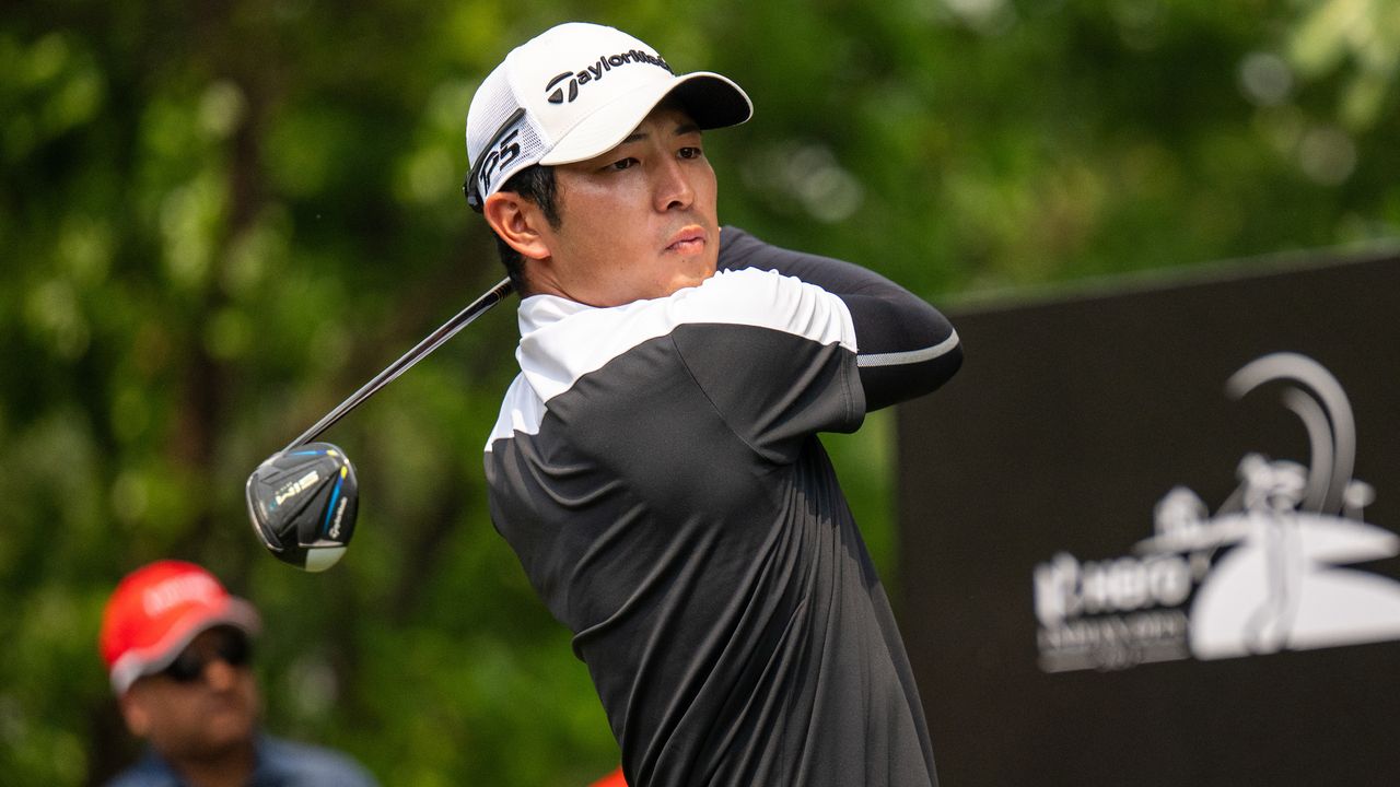 Keita Nakajima takes a shot at the Hero Indian Open