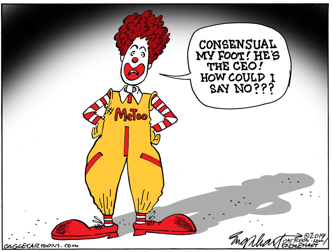 Editorial Cartoon U.S. McDonald&amp;#039;s CEO MeToo Movement