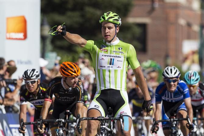 Peter Sagan (Cannondale) is seeing double as he wins his second stage at he USA Pro Challenge