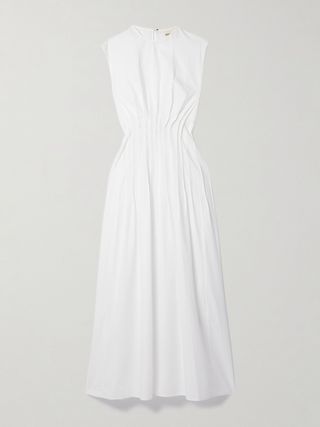 Wes Pintucked Cotton-Poplin Maxi Dress