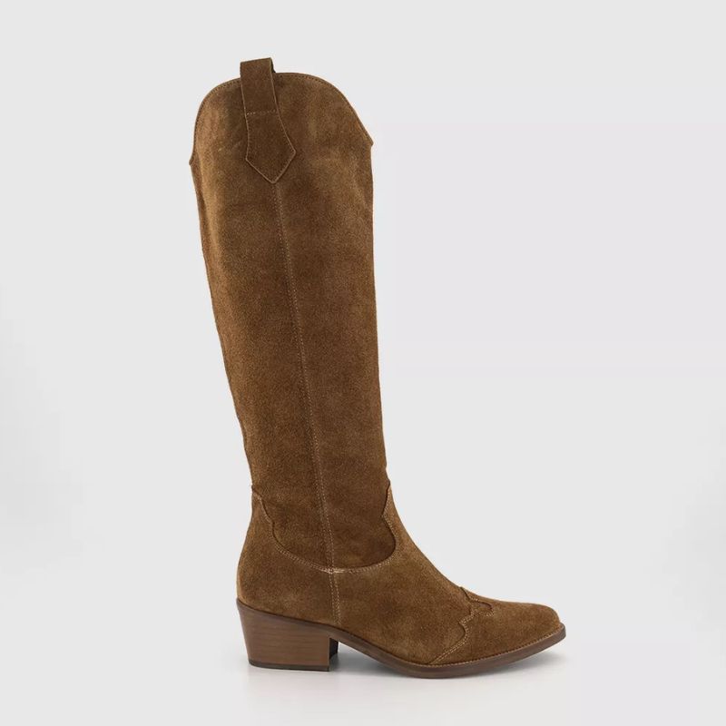 Image of suede cowboy boots