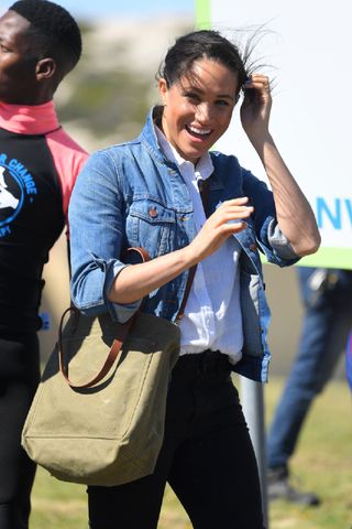 Meghan, Duchess of Sussex visits Monwabisi Beach with Prince Harry, Duke of Sussex, where they learn about the work of ‘Waves for Change’ during day two of their royal tour of South Africa on September 24, 2019 in Cape Town, South Africa