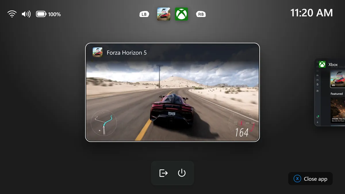 Обновленная навигационная панель Gaming Task View в Windows 11