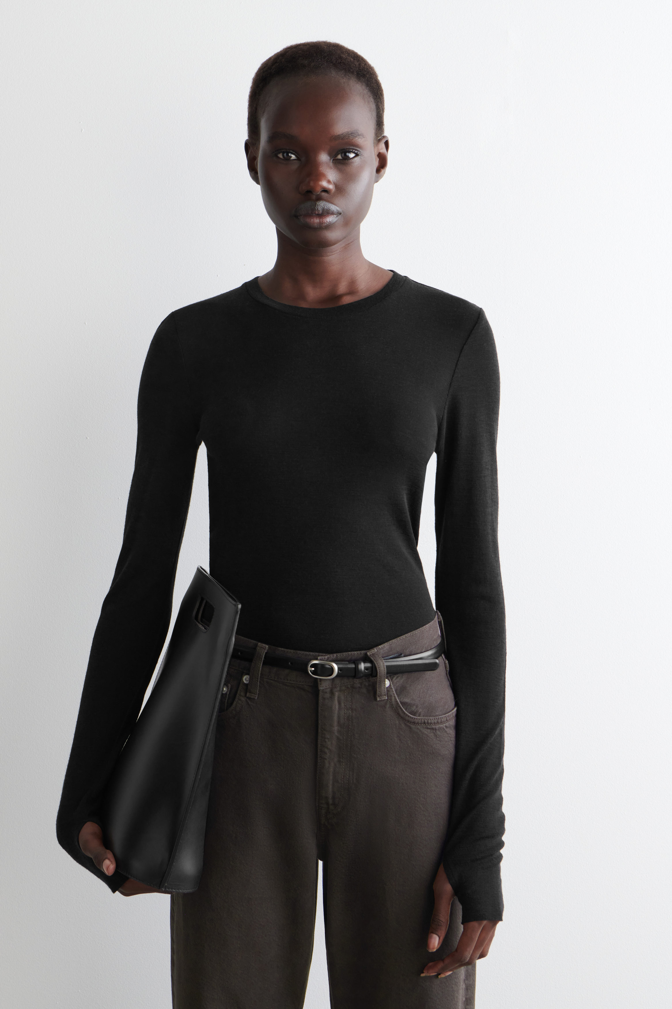 Crew-Neck Merino Wool Top