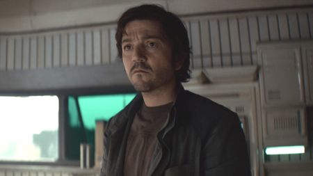 Cassian Andor (Diego Luna) looks concerned on Andor.