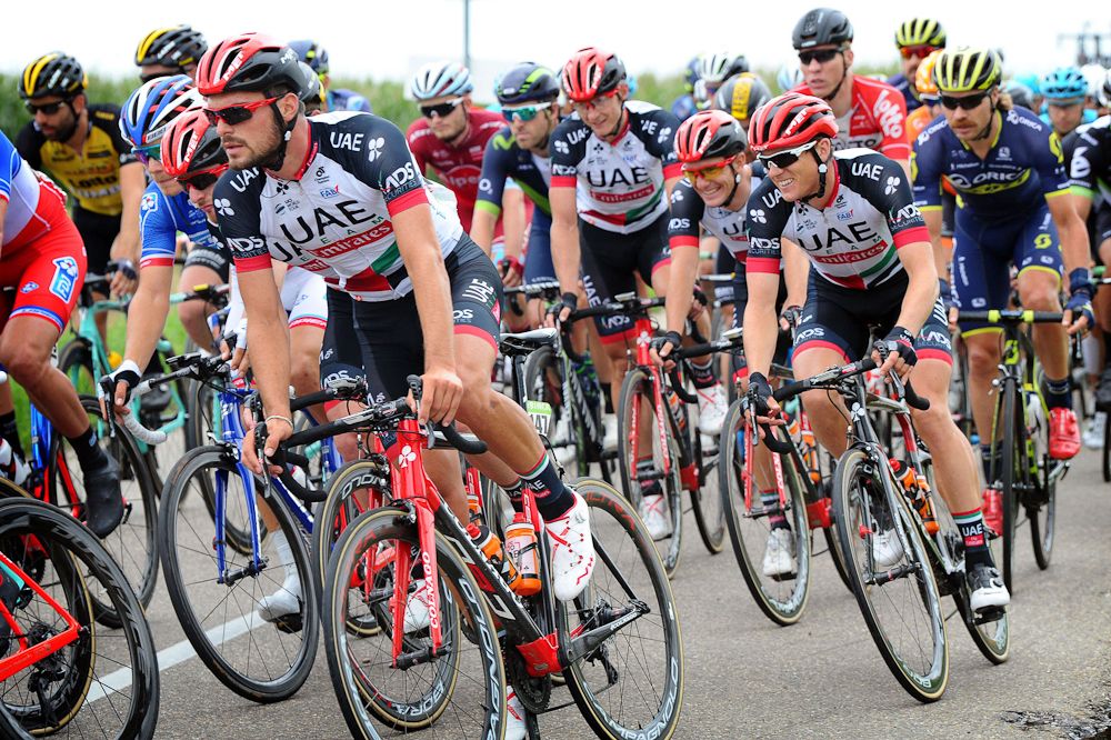 The peloton in action during stage 5 at the BinckBank Tour