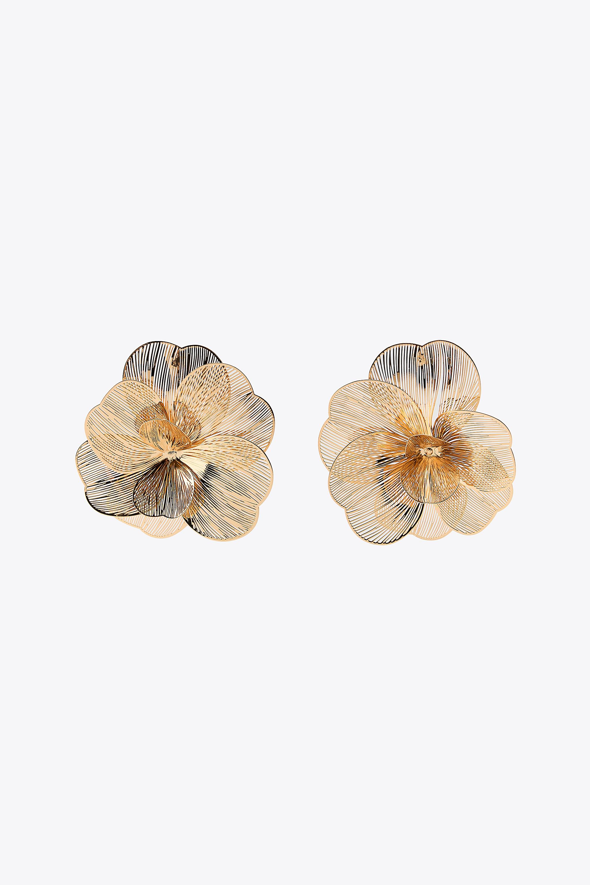 Raised Flower Earrings