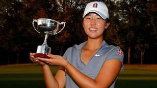 Andrea Lee with the 2016 East Lake Cup at East Lake Golf Club