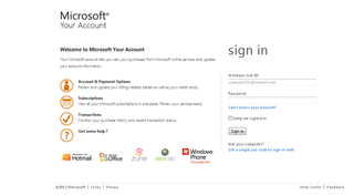 Microsoft Your Account