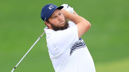 Andrew 'Beef' Johnston takes a shot at the 2023 Dubai Desert Classic