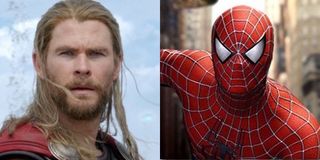 Thor and Raimi's Spider-Man side by side