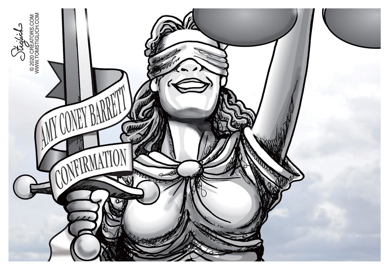 Editorial Cartoon U.S. Amy Coney Barrett SCOTUS