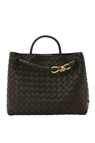 Bottega Veneta Nappa Intrecciato Medium Andiamo Shoulder Bag Kaki