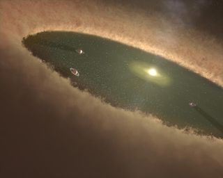 Planets Forming in a Circumstellar Disk 