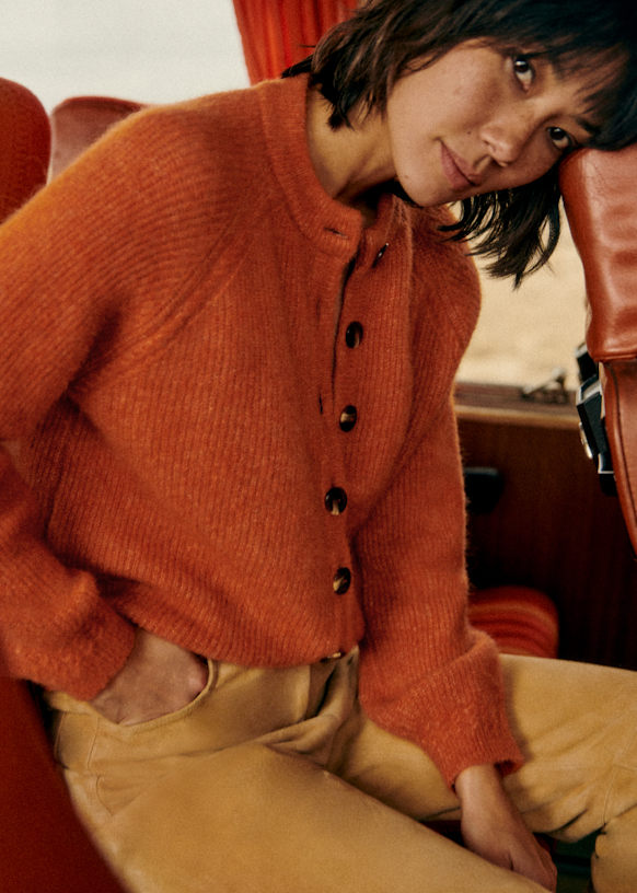Othello Cardigan - Copper - Baby Alpaca - Sézane