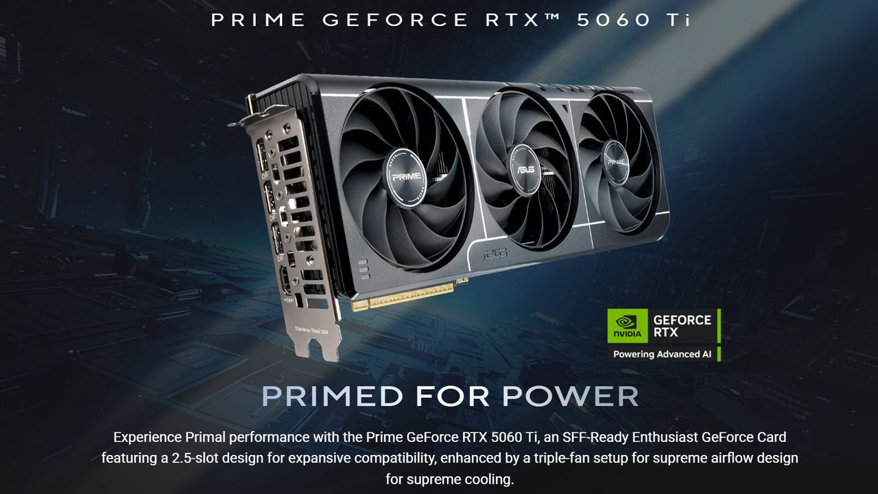 Asus RTX 5060 series graphics cards