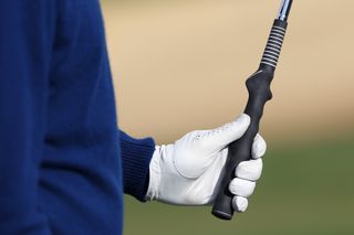 A close-up of the training grip used by Scottie Scheffler