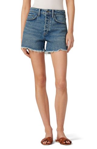 The Jessie Frayed High Waist Relaxed Denim Shorts