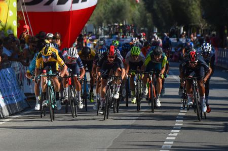 Settimana Internazionale Coppi e Bartali 2020 35th Edition 3rd Stage Riccione Riccione 169 km 03092020 Pascal Eenkhoorn NED Team Jumbo Visma Ethan Hayter GBR Ineos Grenadiers Jhonatan Narvaez ECU Ineos Grenadiers photo Dario BelingheriBettiniPhoto2020