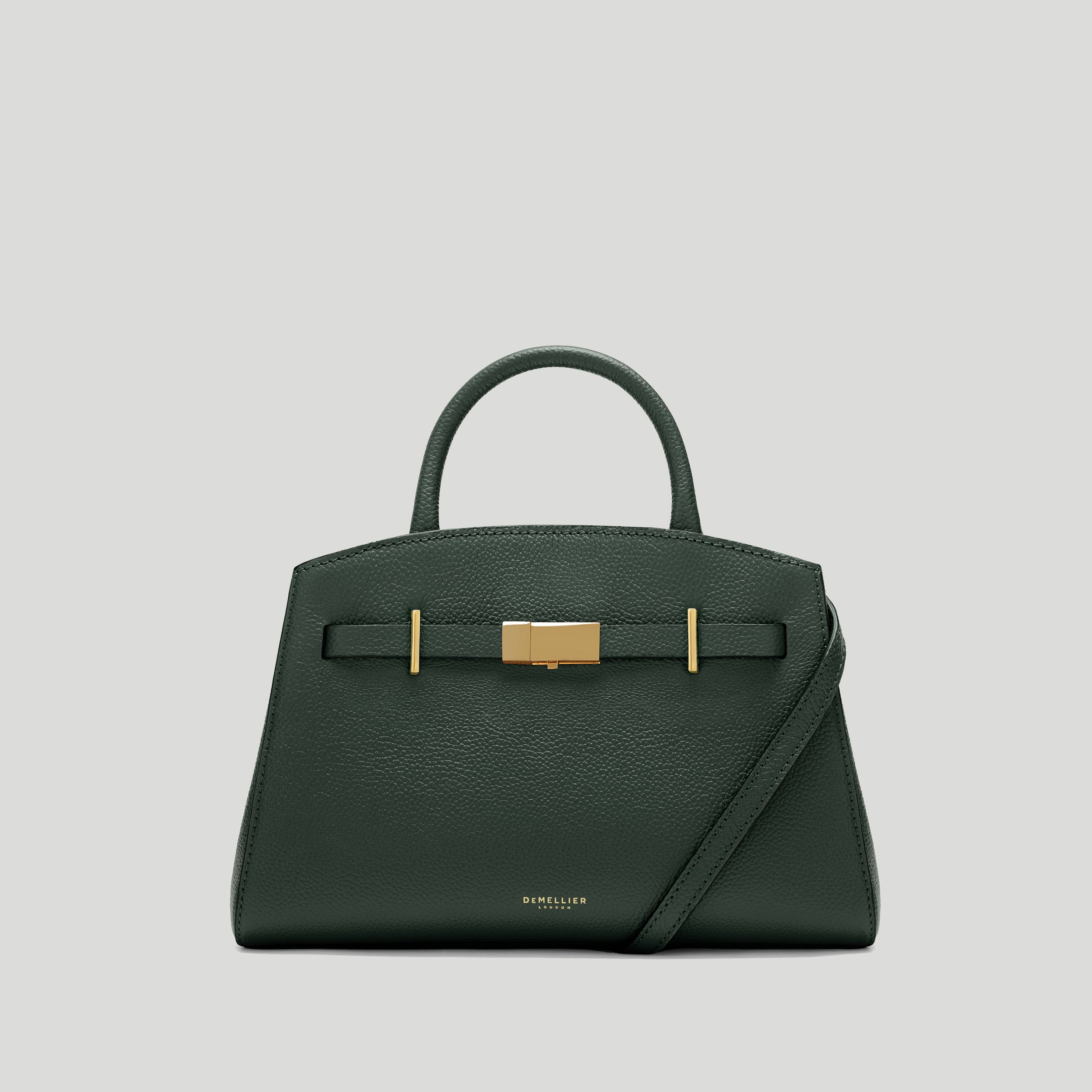 The Small Hudson | Dark Green Small Grain | Demellier