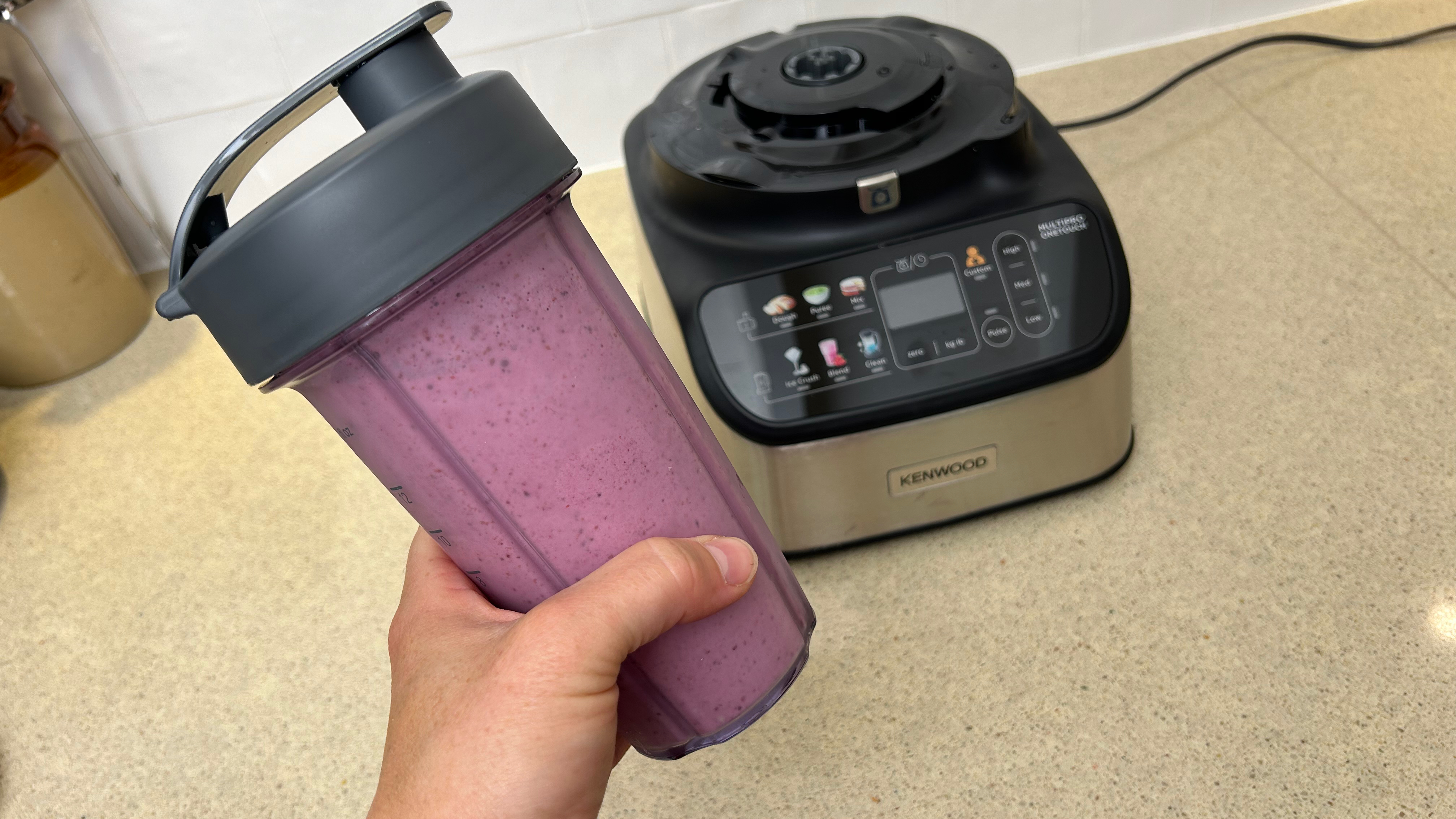 Berry smoothie made using Kenwood MultiPro OneTouch Food Processor and Blender