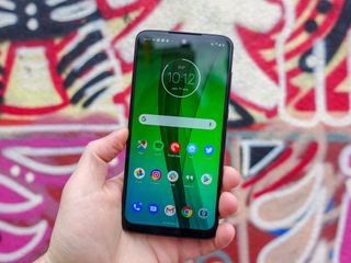 Holding the Moto G7