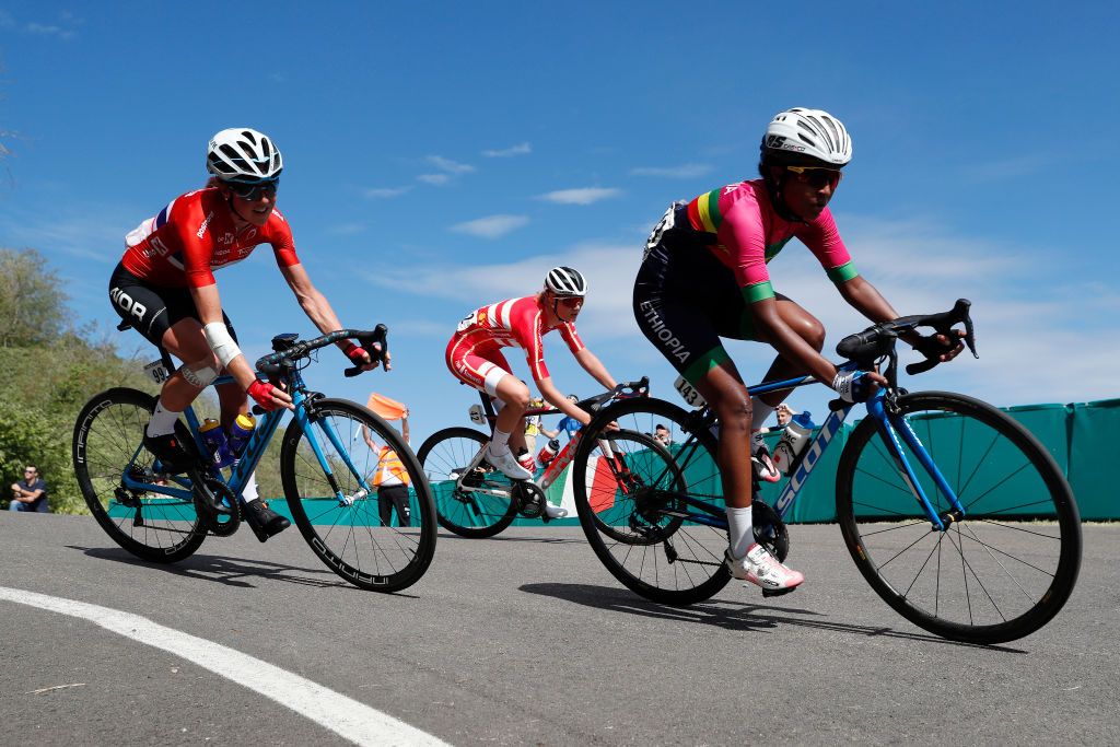 Ingrid Lorvik of Norway / Pernille Mathiesen of Denmark / Eyeru Tesfoam Gebru of Ethiopia at the World Championships