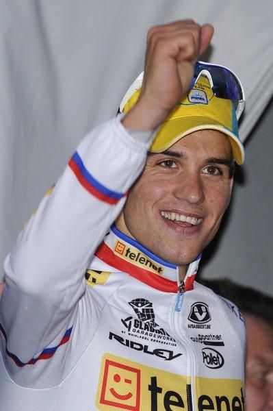 A happy Zdenek Stybar on the podium