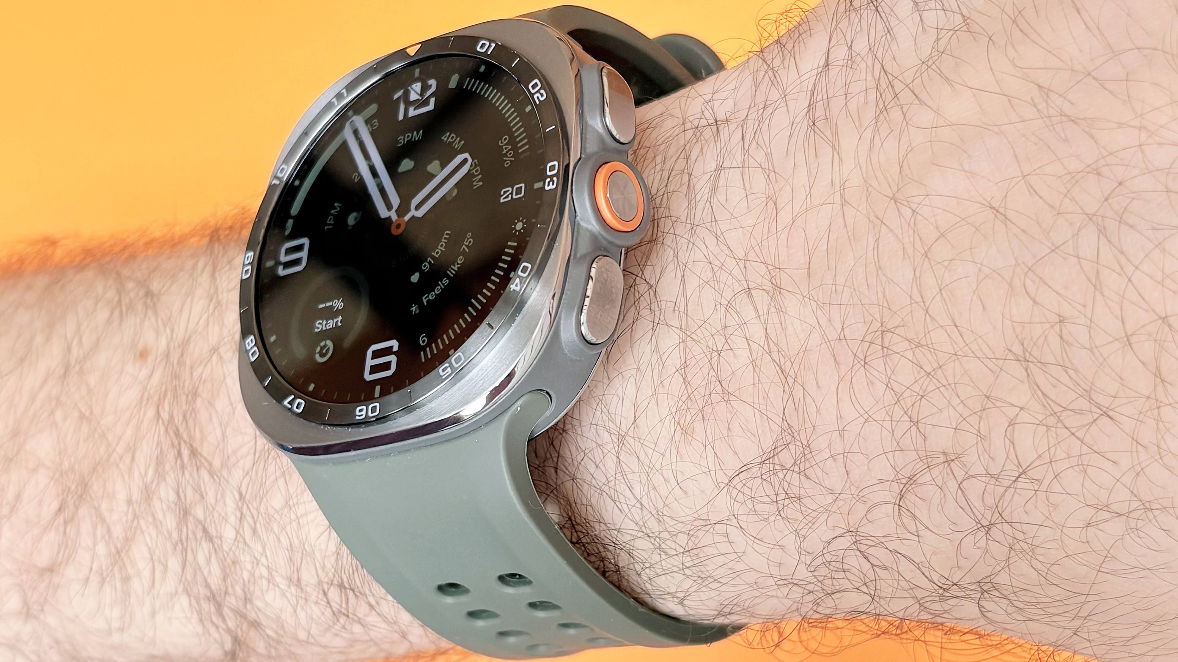 Close-up look at the Samsung Galaxy Watch Ultra 2 smartwatch