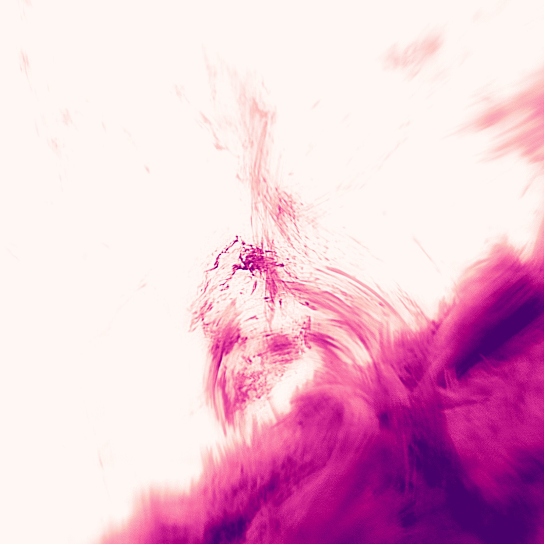 An image of pink swirling shapes that resemble brushstrokes