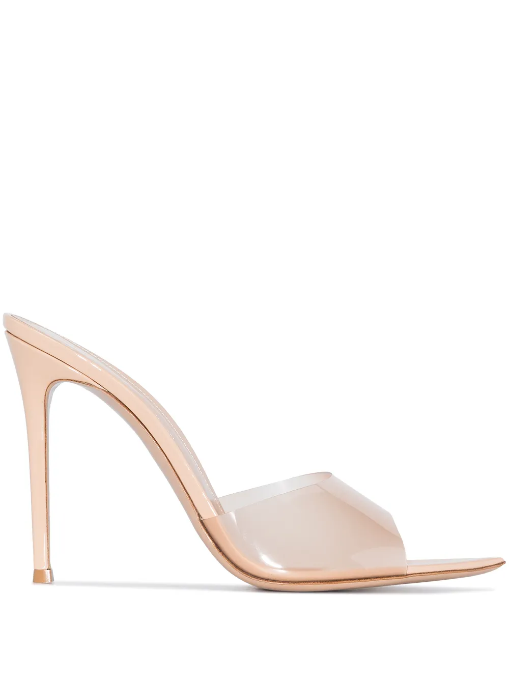 Elle 105mm Transparent-Strap Mules | 40.5
