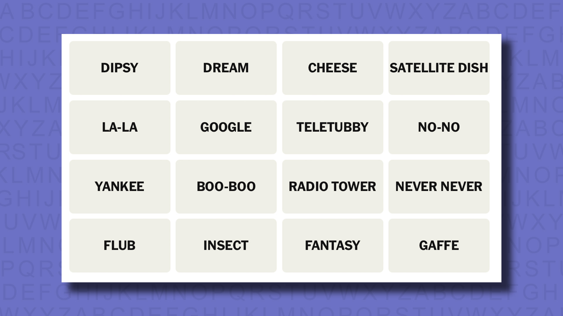 NYT Connections hints for game 802 on a purple background