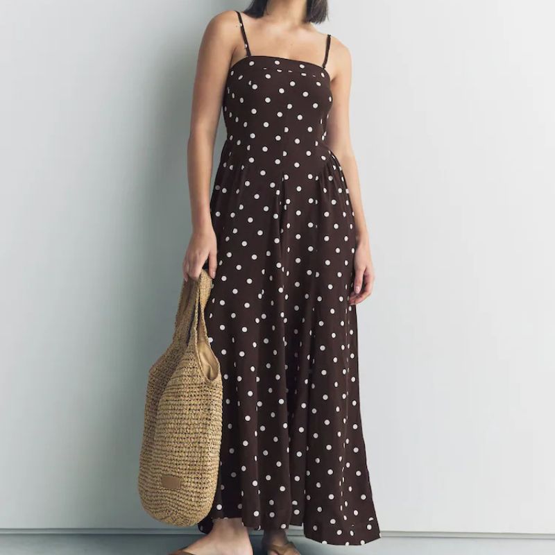 Next , Polka Dot Bandeau Fit and Flare Midi Dress
