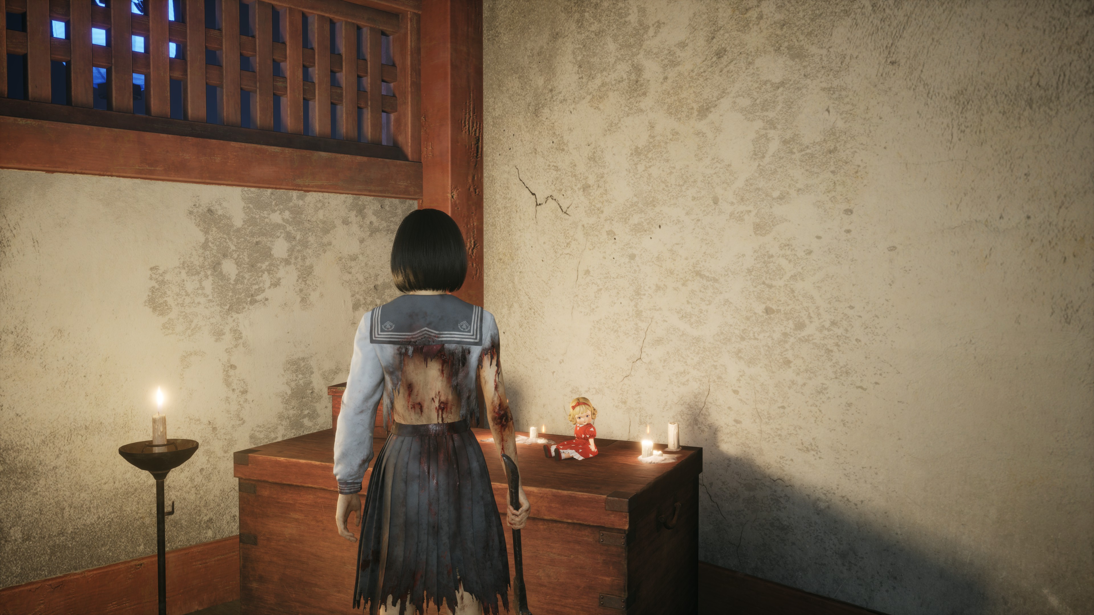 A screenshot shows Hinako standing in front of her celluloid doll
