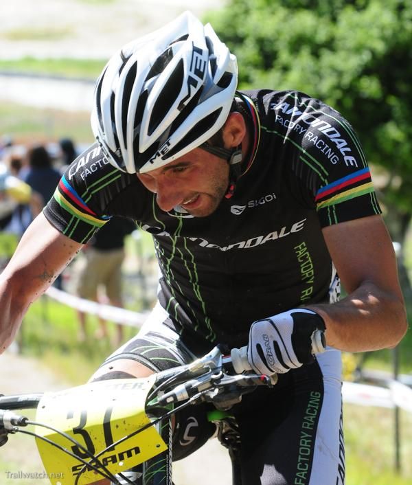 Aaron Elwell (Cannondale) on the steep climb