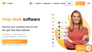 LiveAgent website screenshot.