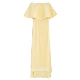 Jacquemus La Robe Vela strapless chiffon gown