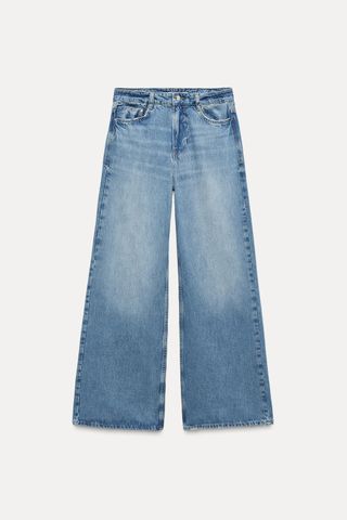 Full Length Trf Mid-Rise Wide Leg Jeans