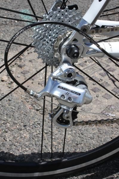 Athena's elegant polished aluminium rear mech