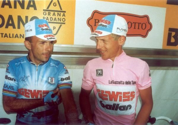 Moreno Argentin and Evgeni Berzin in 1994