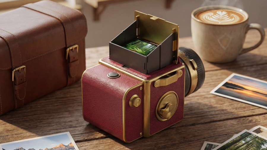 Chuzhao Legacy Camera on a wooden desk in a home environment