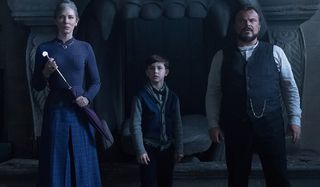 The House With A Clock In Its Walls Cate Blanchett Owen Vaccaro Jack Black prepare for battle in the