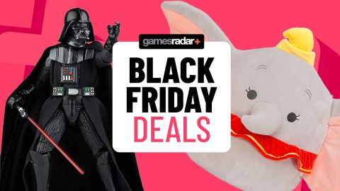 Black Friday toy deals with Darth Vader action figure and Dumbo Squishmallow