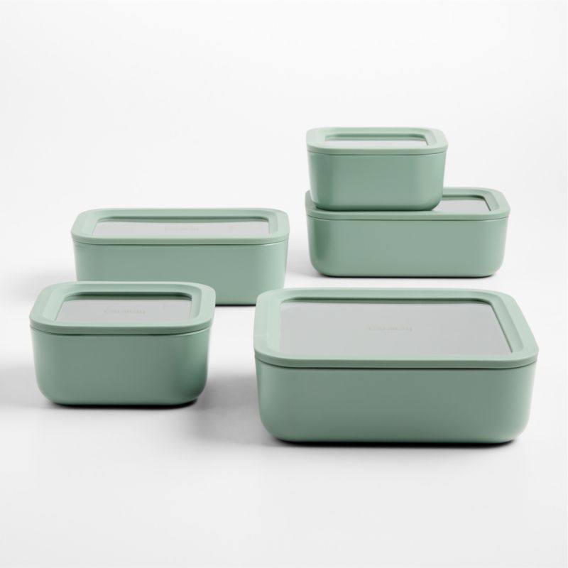 Caraway &amp;reg; Coastline Ceramic-Coated 13-Piece Glass Food Storage Set