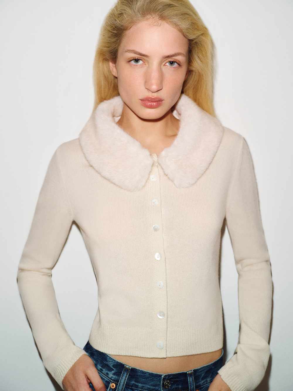Clara Cashmere Crew Cardigan