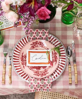 Placesetting with name tag